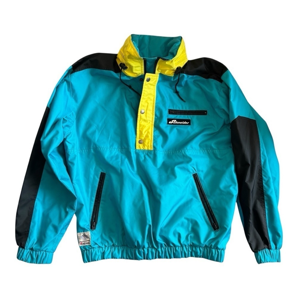 VTG ‘90s Schneider Ski Anorak Pullover Jacket Entrant Shell Colorblock Size: 50